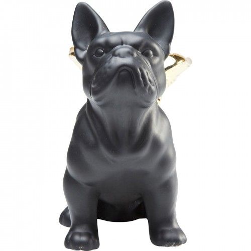 Cão Bulldog Black Wings do anjo de ouro anjo cão