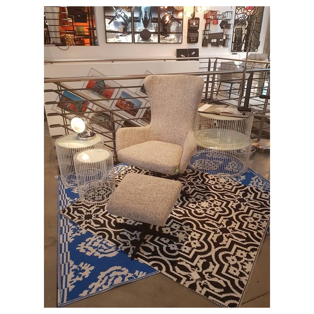 Set aus 2 weißen Wire-Couchtischen
