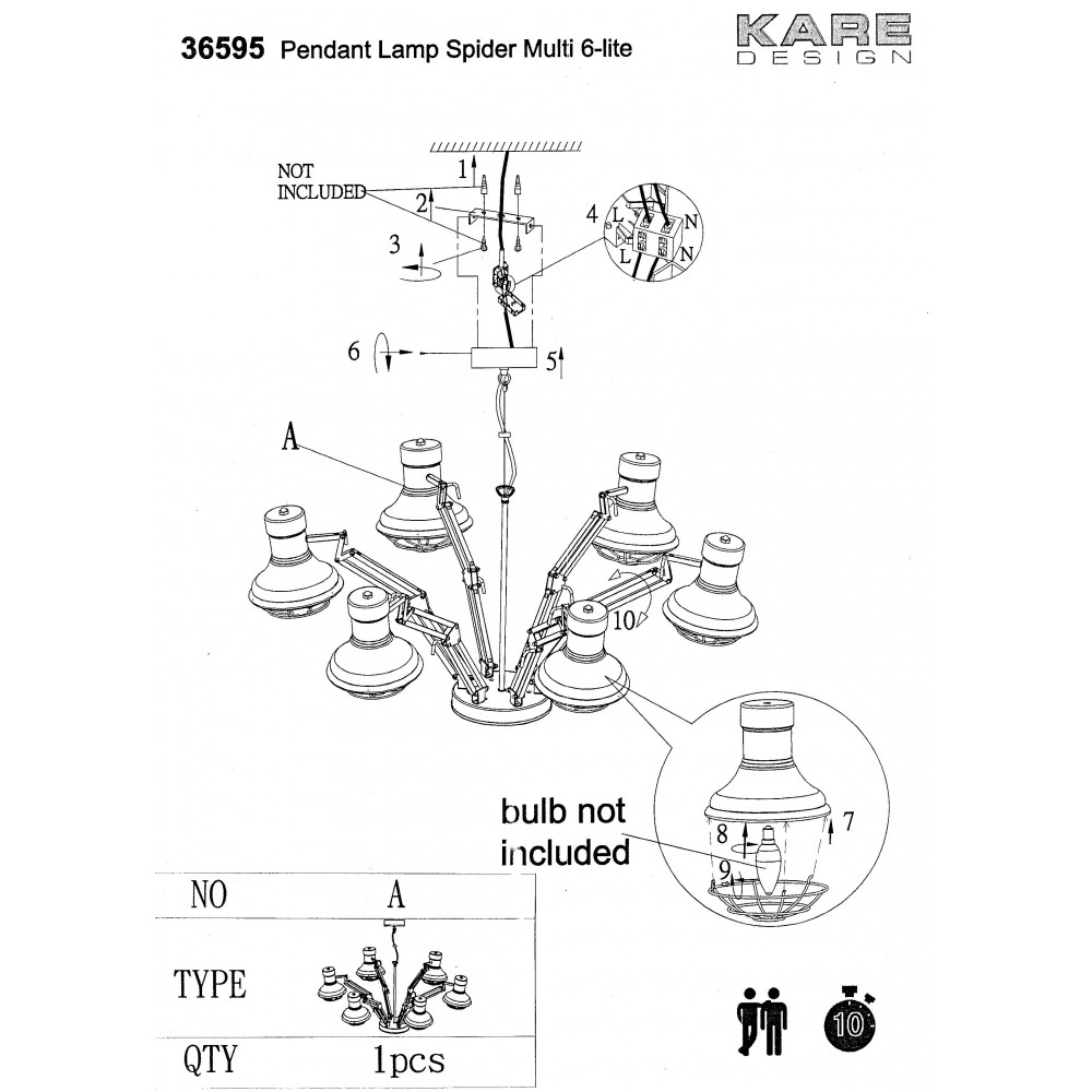 SPIDER articulated arm suspension black