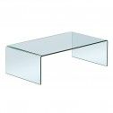 DESIGNER COFFEE TABLE CLEAR GLASS INFINITY 110 x 60