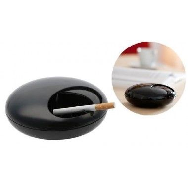 Cinzeiro redondo galet design melamnine preto