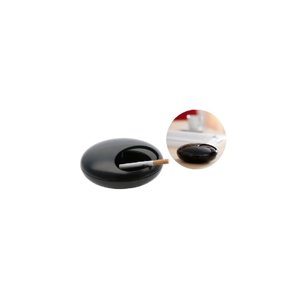 Runder Aschenbecher Galet Design Melamnine Black