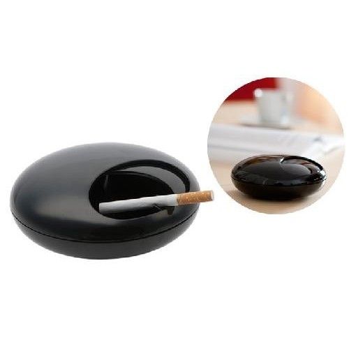 Cinzeiro redondo galet design melamnine preto