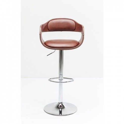 KARE Design Monaco brauner Barhocker — Vorderansicht, Nahansicht von vorn