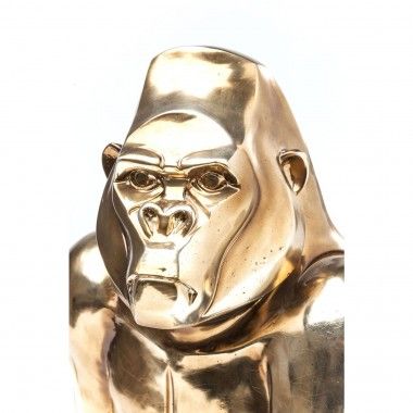 Decorative gold statuette 60 cm Gorilla