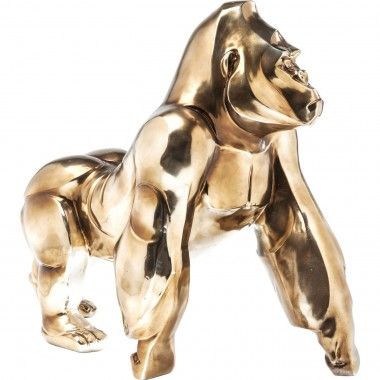 Decorative gold statuette 60 cm Gorilla