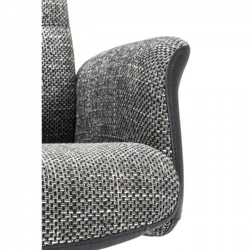 FAUTEUIL DESIGN AVEC REPOSE PIEDS GRIS ET NOIR OHIO KARE DESIGN