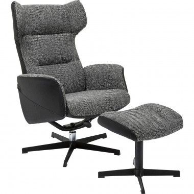 Poltrona de design com cinza e preto Ohio Kare Design Pés