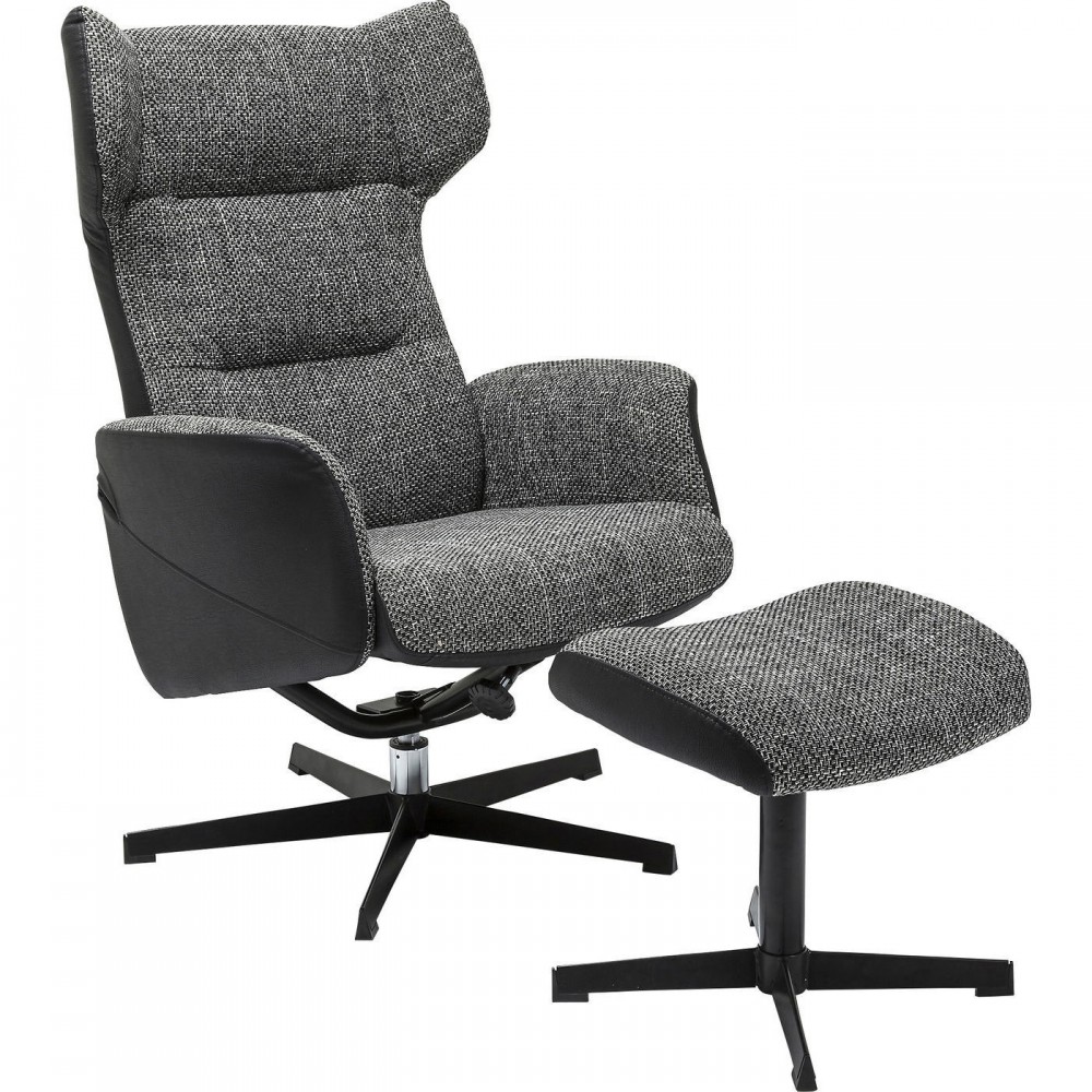 Poltrona de design com cinza e preto Ohio Kare Design Pés
