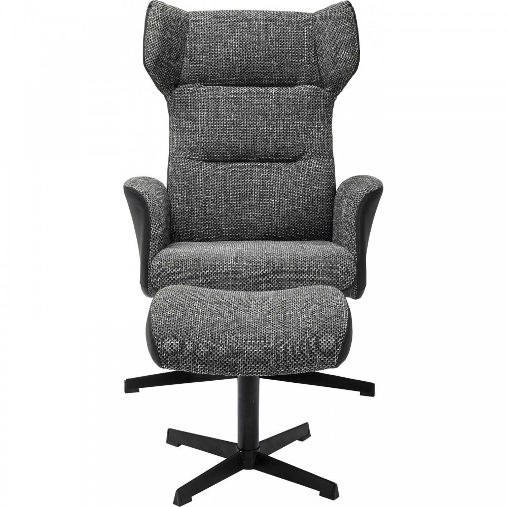 Poltrona de design com cinza e preto Ohio Kare Design Pés