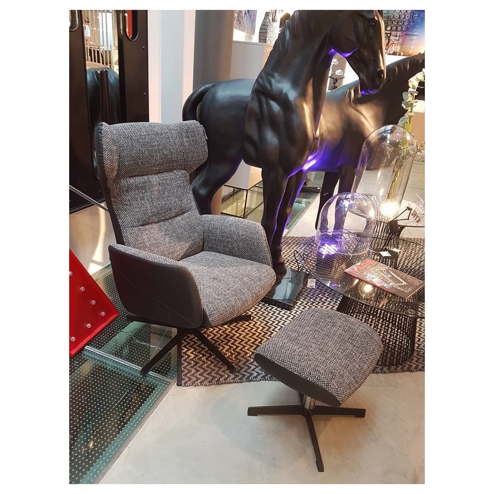 Poltrona de design com cinza e preto Ohio Kare Design Pés