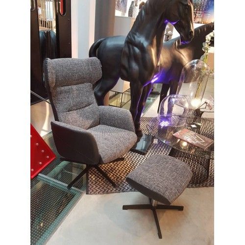 Poltrona de design com cinza e preto Ohio Kare Design Pés