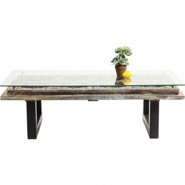 Moderna mesa de café esculpia e vidro khalif kare design