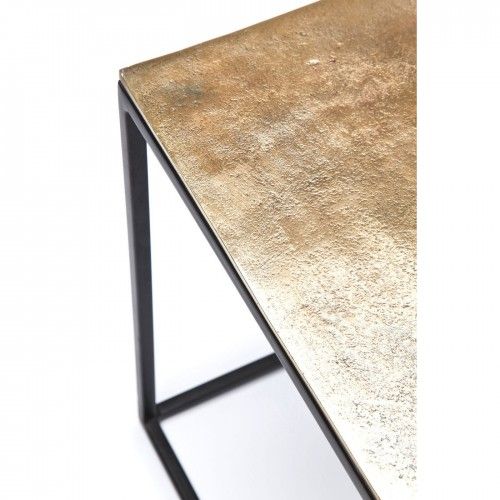 SET DE 3 TABLES D'APPOINTS CUIVREES, ARGENTEES, DOREES SQUARE VINTAGE KARE DESIGN