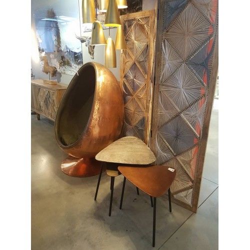 Mesa de café de cobre industrial x 3 design de kare loft