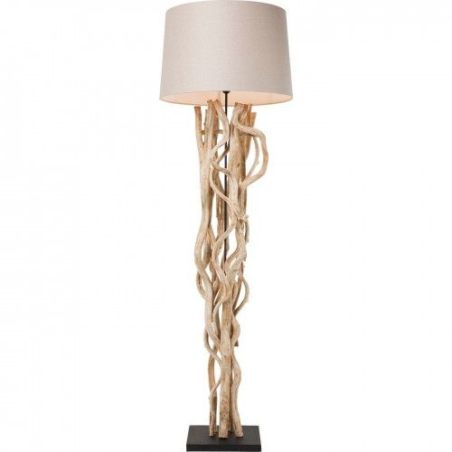 TRENDY VLOERLAMP NATUURLIJKE HOUT POOT SCULPTRA KARE DESIGN