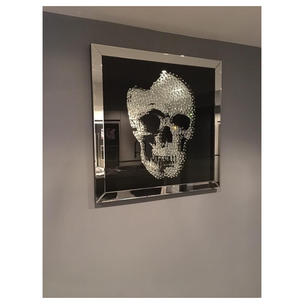 Skull mirror effect blackboard