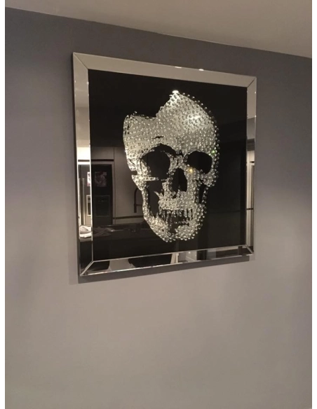 Tafel mit Totenkopf-Spiegeleffekt