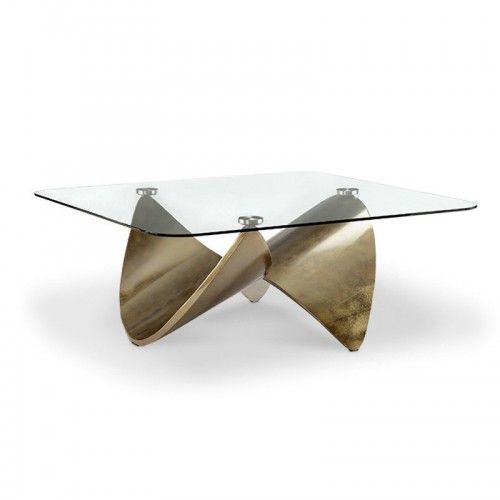Mesa de café bandeja de carre e nó de ouro de metal
