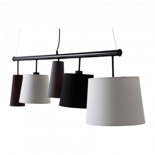 Lampada a sospensione con 5 paralumi bianchi e neri Parecchi Kare Design -  Loft Attitude