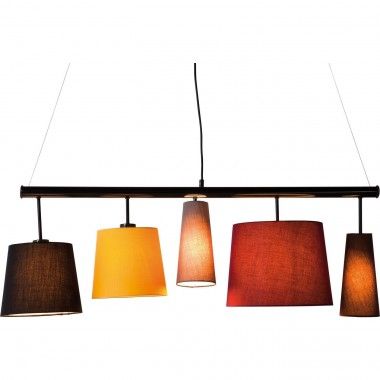 Suspensão 5 Lampshade multicolorido 100 cm Parecchi Kare Design