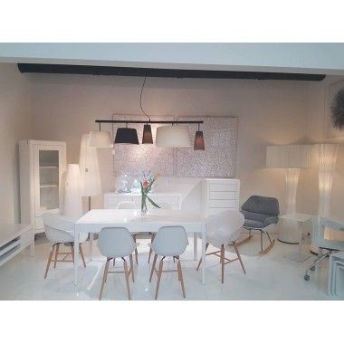 Suspensão 5 Lampshade preto e branco 140 cm Parcecchi Kare Design 2