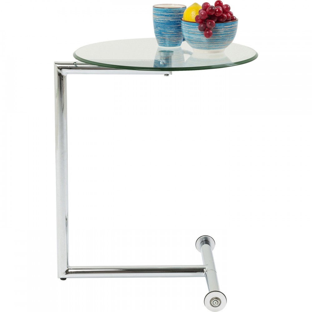 Beistelltisch in Glas und Chrom Easy Living Kare Design