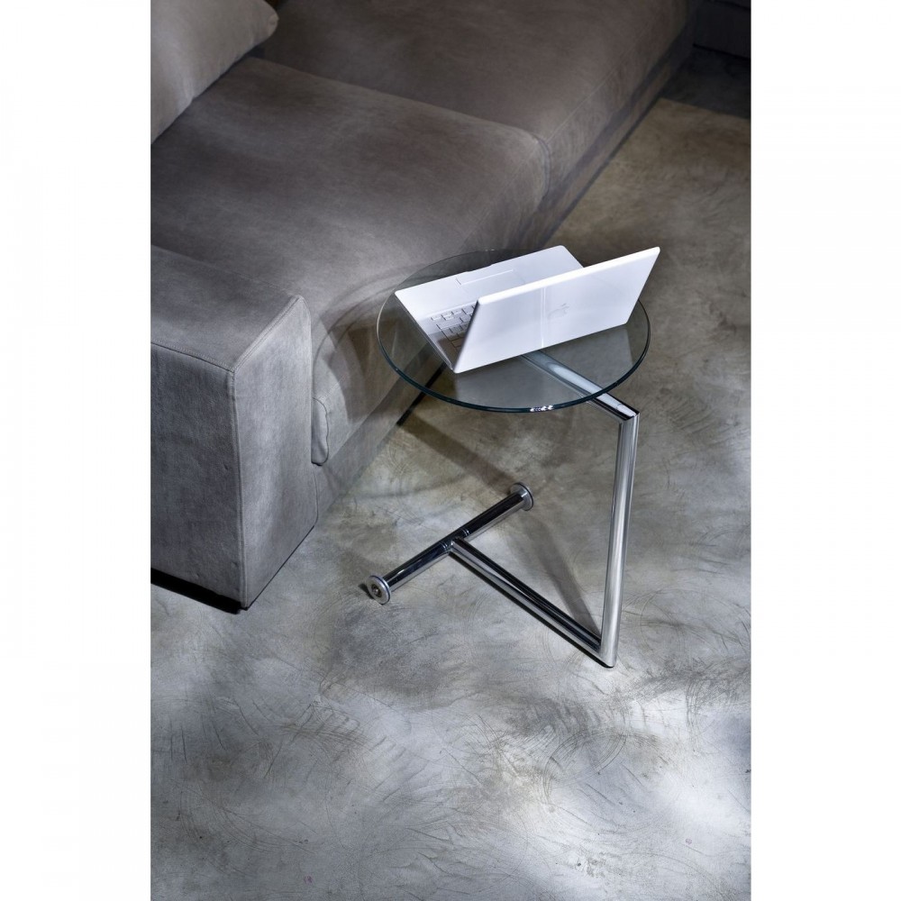 Beistelltisch in Glas und Chrom Easy Living Kare Design