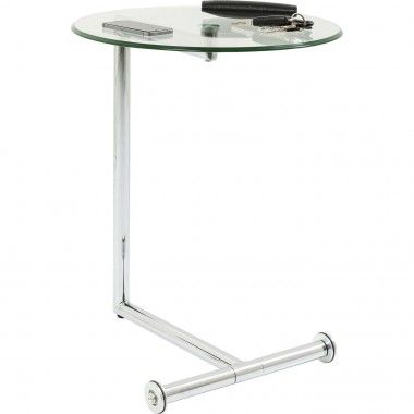 Beistelltisch in Glas und Chrom Easy Living Kare Design