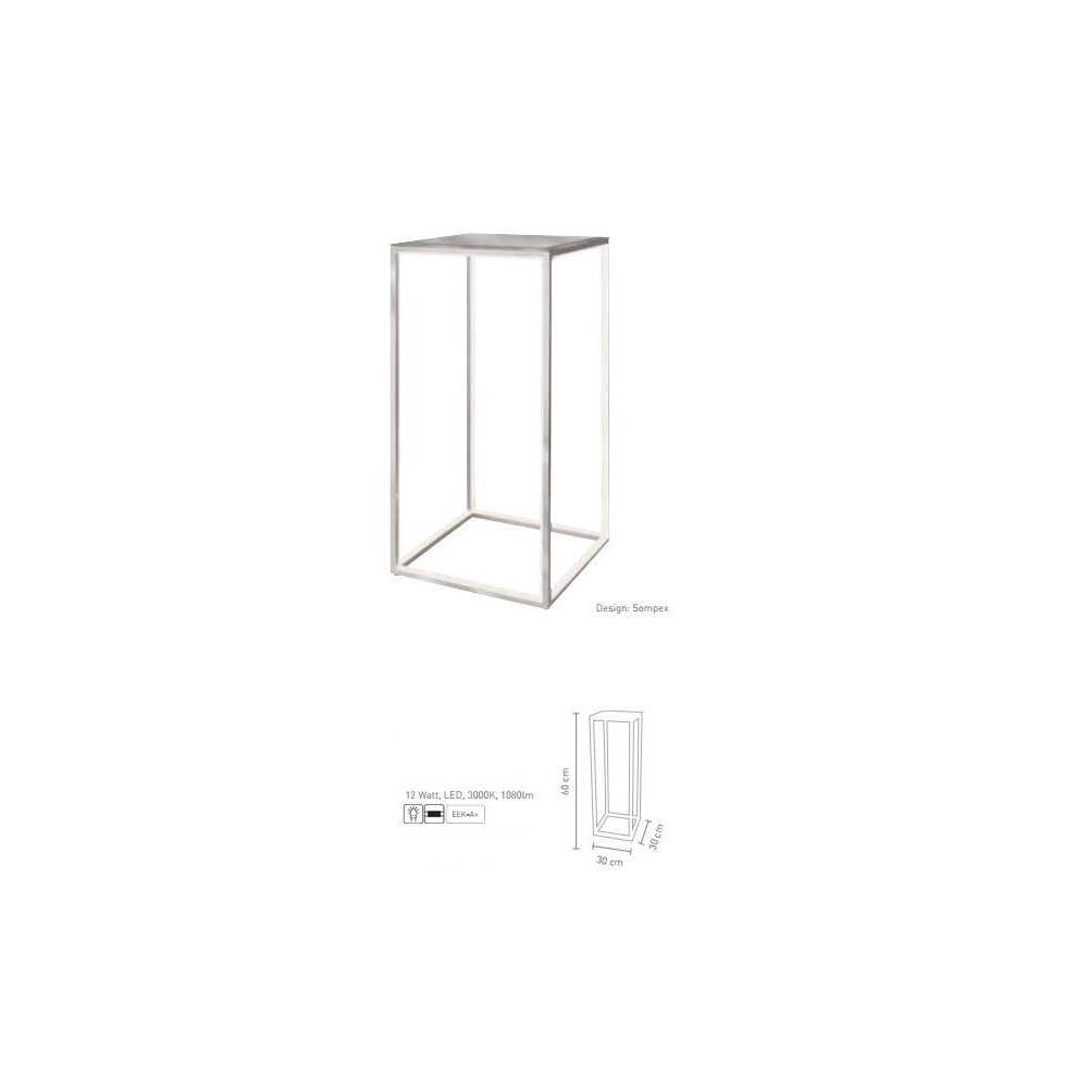 TABLE D'APPOINT DESIGN LED ALUMINIUM DELUX SOMPEX