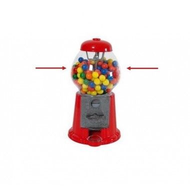 Dispenser di gomme da masticare rosse 28 cm