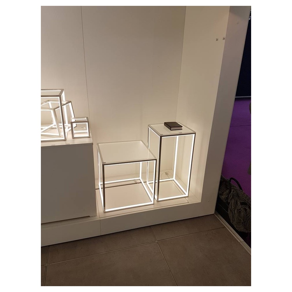 TABLE D'APPOINT DESIGN LEDS ALUMINIUM DELUX SOMPEX