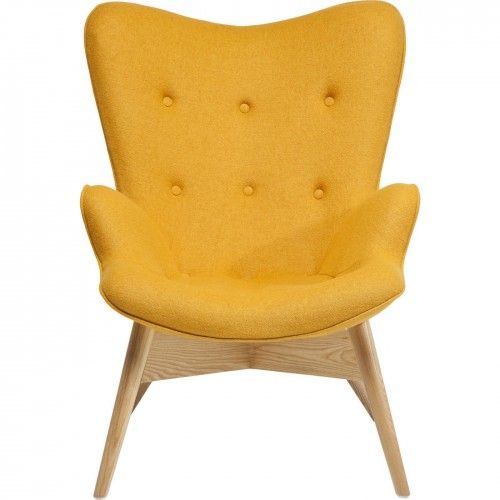 FAUTEUIL RETRO JAUNE MOUTARDE ANGELS WINGS KARE DESIGN