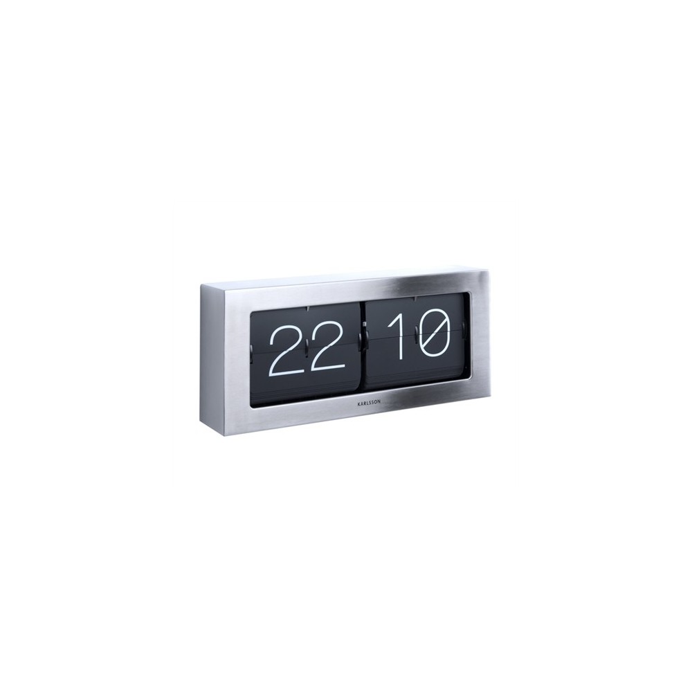 RELOJ DE MESA DIGITAL FLIP KARLSSON DE ACERO CEPILLADO