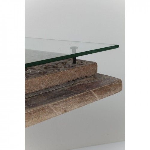 200 CM EETTAFEL GESNEDEN HOUT EN GLAS KARE DESIGN