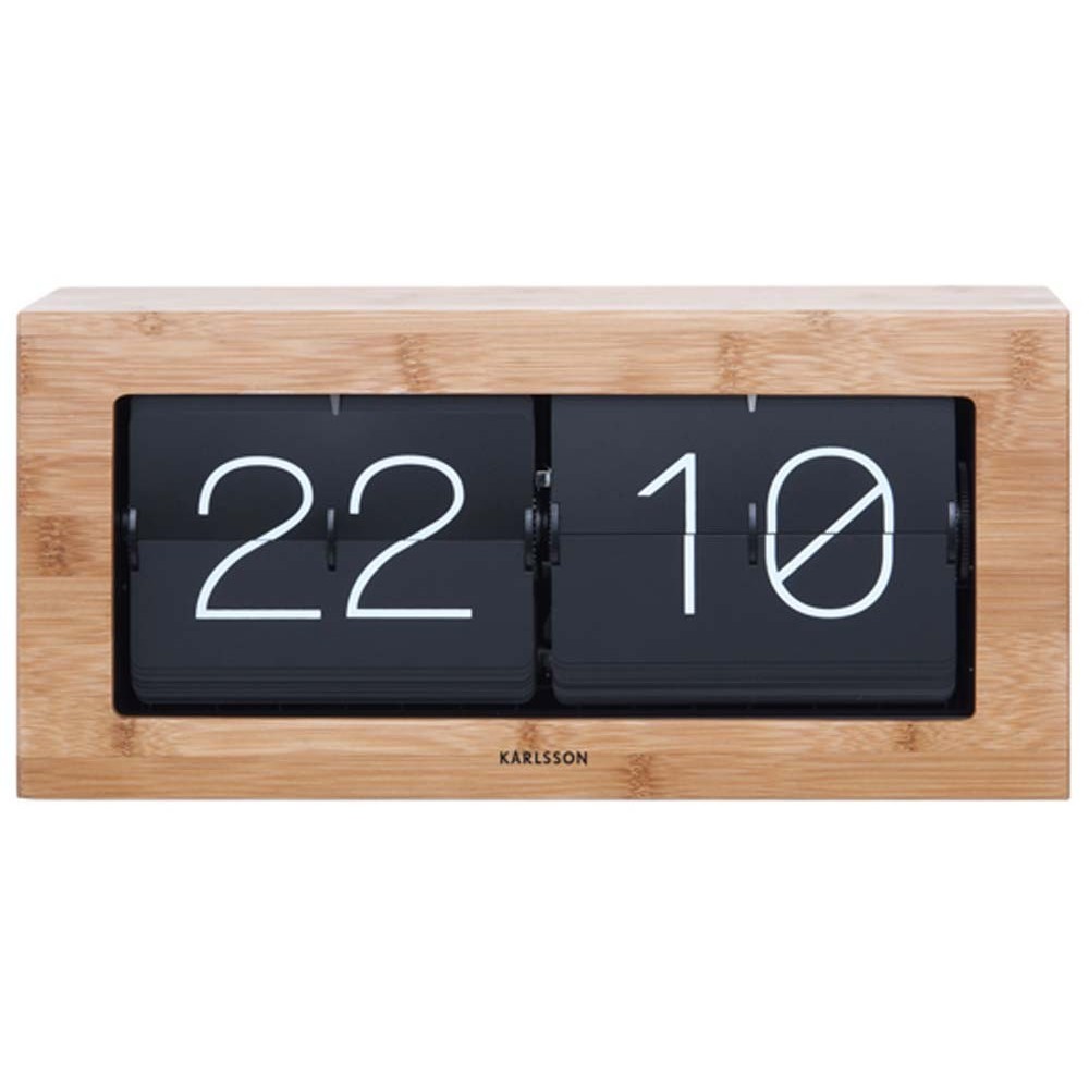 UMERISCHE TABELLE HORLOGIE BOIS DE BAMBOU FLIP KARLSSON