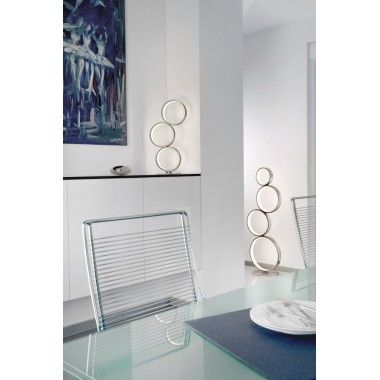 LAMPADAIRE DESIGN LED ET METAL SATINE LOOP SOMPEX