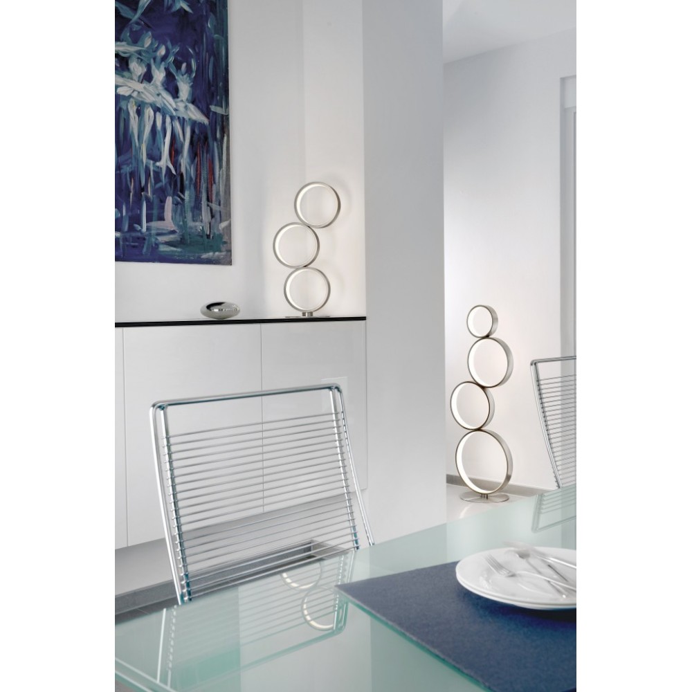 DESIGNER LED AND METAL FLOOR LAMP SATIN LOOP SOMPEX