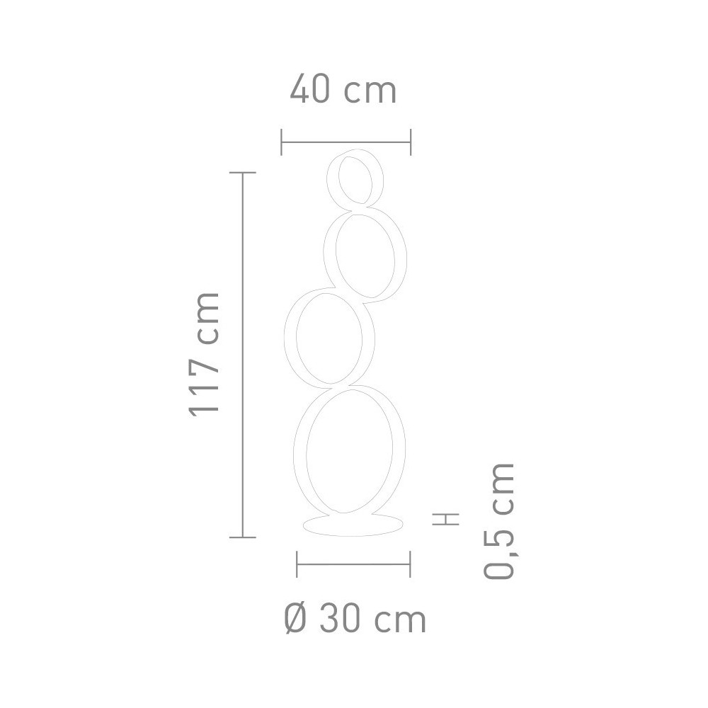 LED-Design-Lampe und Metallsatinschleife SOMPEX