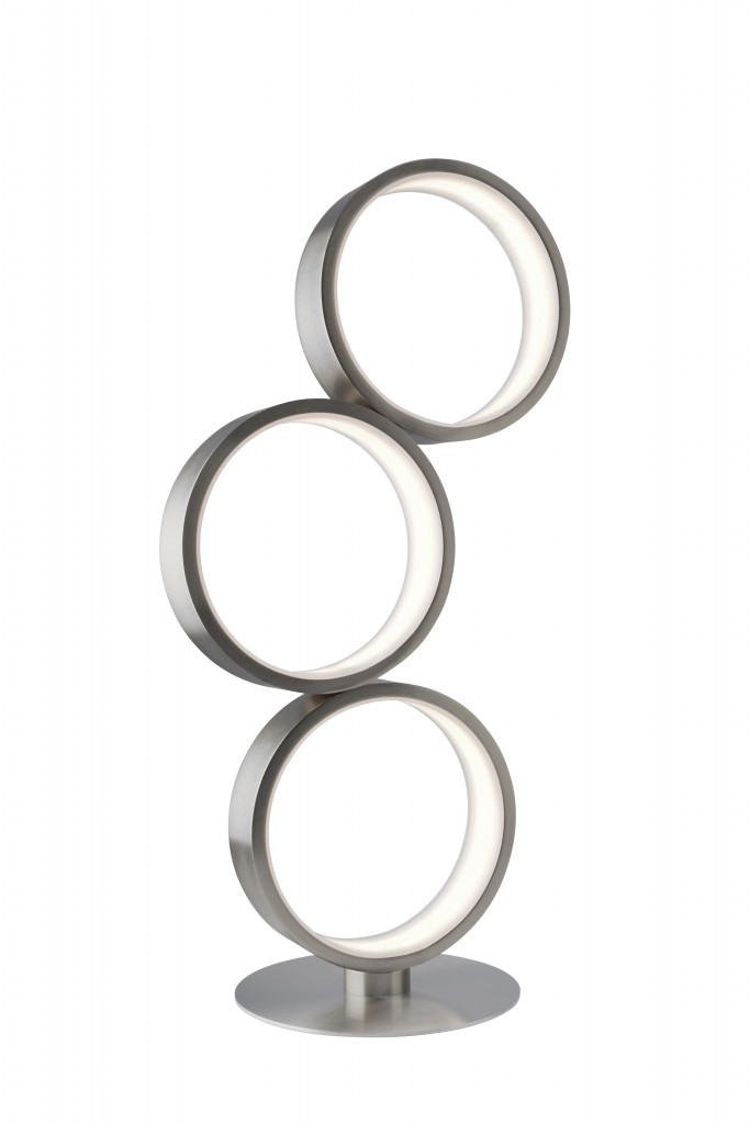 Lampada Loop LED metallo satinato Sompex — vista frontale