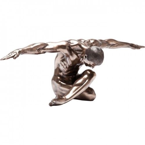 Athlet-Statue-Mann sitzender Aspekt Bronze 137cm Kare design - 1