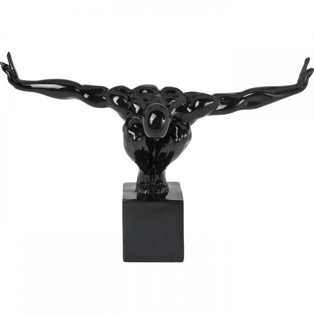 Statue Athlet Mann schwarz kleines Modell Kare Design