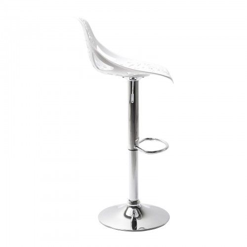 Banco de bar Ornament branco KARE Design — vista frontal, perfil ligeiramente rodado