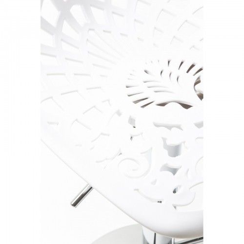 KARE Design Ornament white bar stool — close view of the seat, on the cut-outs