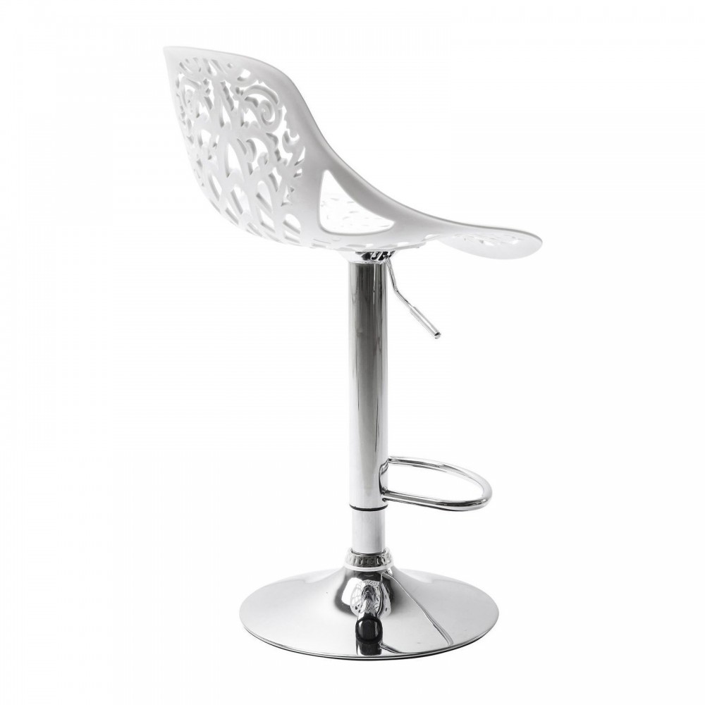 Sgabello bar Ornament bianco KARE Design — vista a tre quarti