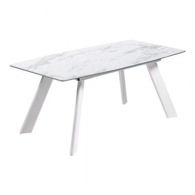 Efeito de mármore de mármore de mármore branco 180-225 cm CAMINO A CASA