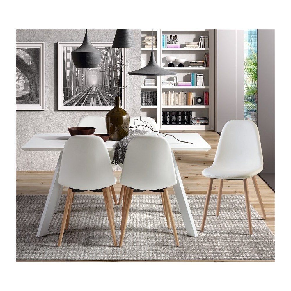 TAFEL OM TE ETEN WITTE LAK 150 CM ONMOGELIJK CAMINO A CASA
