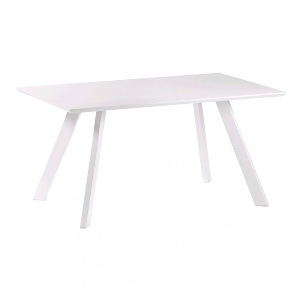 TABLE A MANGER LAQUE BLANC 150 CM IMPOSSIBLE CAMINO A CASA