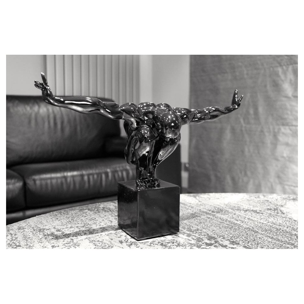 Statue Athlet Mann schwarz kleines Modell Kare Design