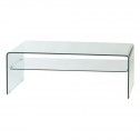 TABLE BASSE DESIGN RECTANGULAIRE VERRE TRANSPARENTE CAMINO A CASA